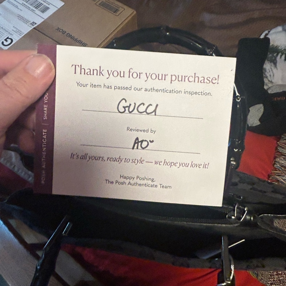 vintage Gucci black GG canvas bamboo handle tote bag - Picture 12 of 16